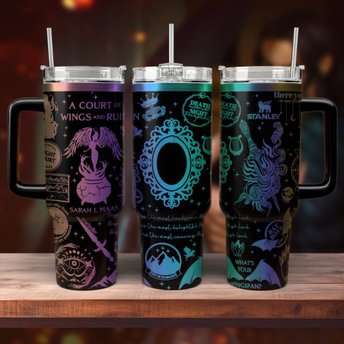 A Court Of Wings And Ruin Book Custom Stanley Quencher 40Oz Stainless Steel Tumbler With Handle