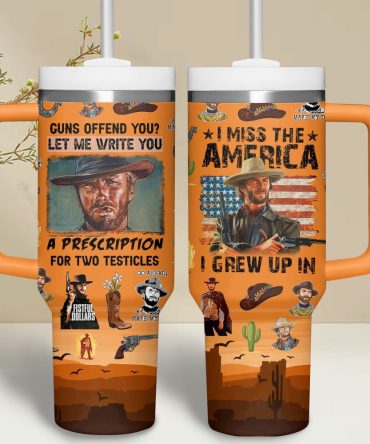 A Fistful Of Dollars Movies Custom Stanley Quencher 40Oz Stainless Steel Tumbler