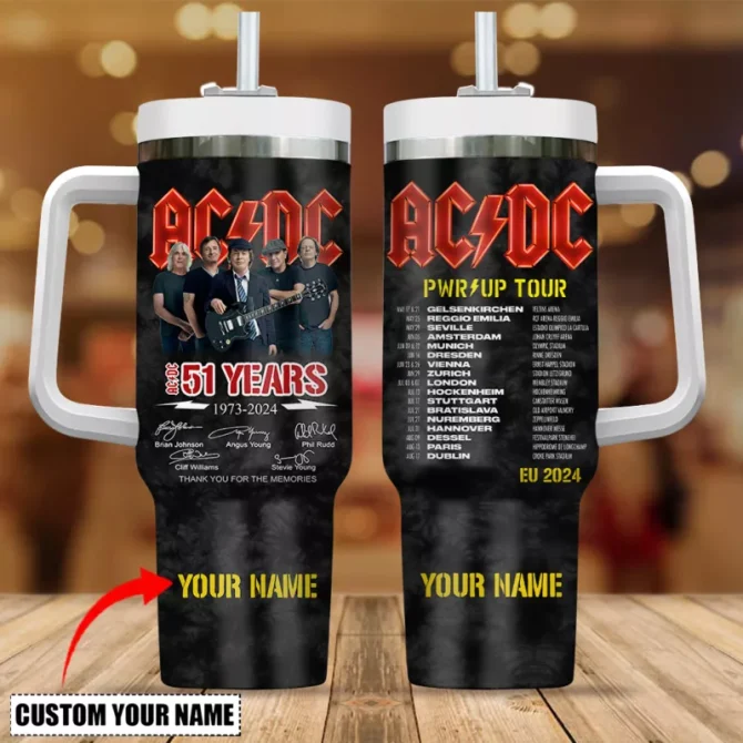Ac/Dc Music Custom Stanley Quencher 40Oz Stainless Steel Tumbler - Image 6