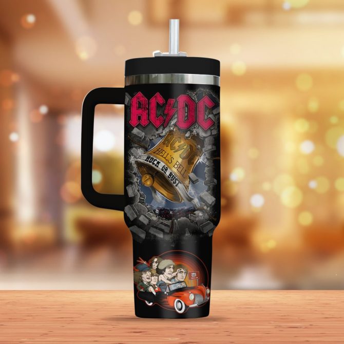 Ac/Dc Music Custom Stanley Quencher 40Oz Stainless Steel Tumbler - Image 2