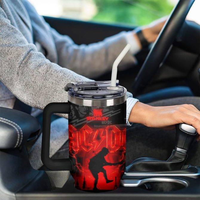 Ac/Dc Music Custom Stanley Quencher 40Oz Stainless Steel Tumbler With Handle - Image 7