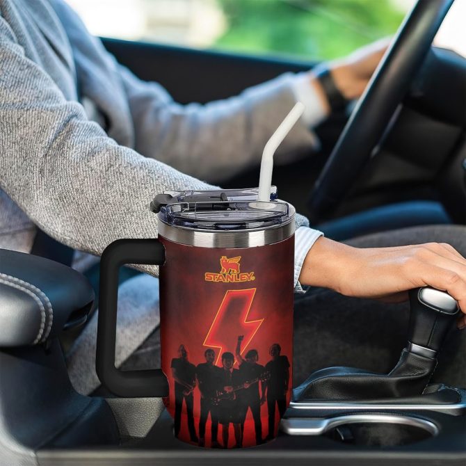 Ac/Dc Music Custom Stanley Quencher 40Oz Stainless Steel Tumbler With Handle - Image 6