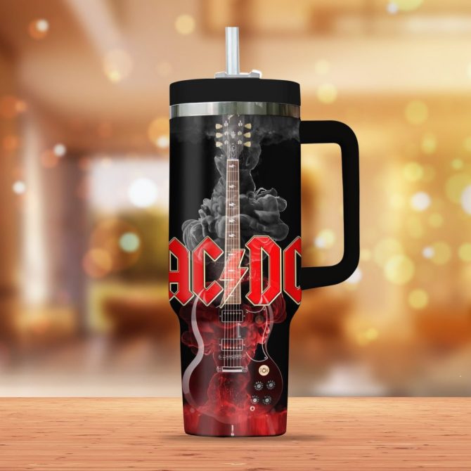 Ac/Dc Music Custom Stanley Quencher 40Oz Stainless Steel Tumbler - Image 3