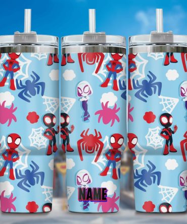 Across The Spider-Verse Movies Custom Stanley Quencher 40Oz Stainless Steel Tumbler With Handle