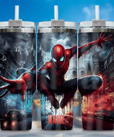 Across The Spider-Verse Movies Custom Stanley Quencher 40Oz Stainless Steel Tumbler With Handle