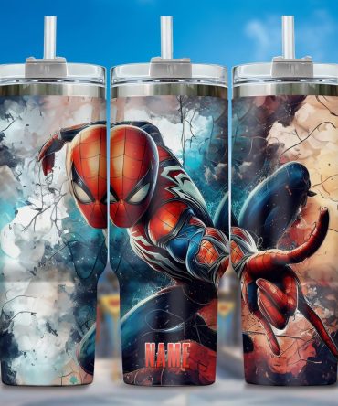 Across The Spider-Verse Movies Custom Stanley Quencher 40Oz Stainless Steel Tumbler With Handle