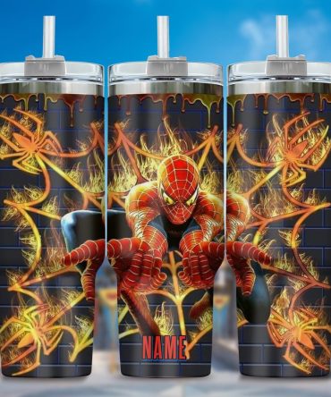 Across The Spider-Verse Movies Custom Stanley Quencher 40Oz Stainless Steel Tumbler With Handle