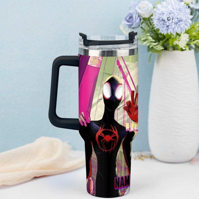 Across The Spider-Verse Movies Custom Stanley Quencher 40Oz Stainless Steel Tumbler With Handle - Image 2