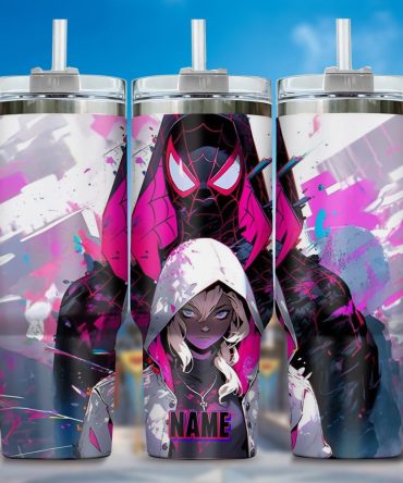 Across The Spider-Verse Movies Custom Stanley Quencher 40Oz Stainless Steel Tumbler With Handle
