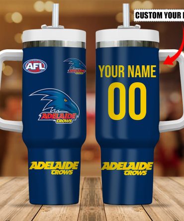 Adelaide Crows Afl Custom Stanley Quencher 40Oz Stainless Steel Tumbler