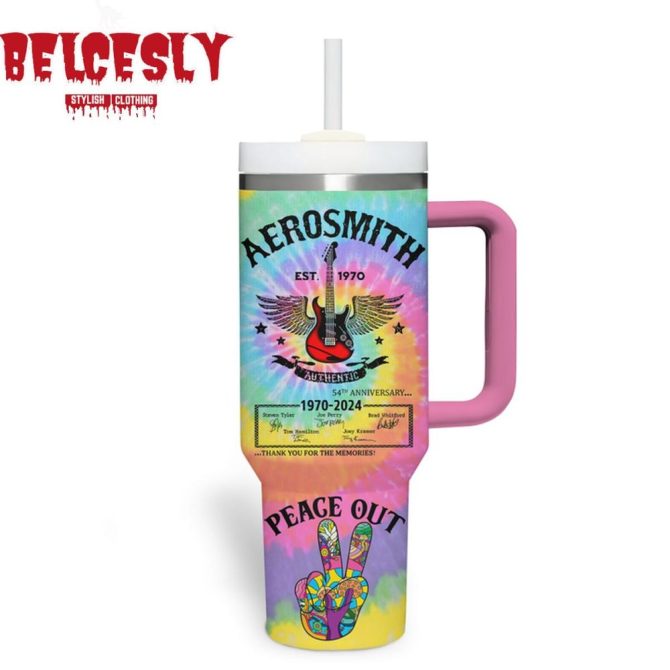 Aerosmith Music Custom Stanley Quencher 40Oz Stainless Steel Tumbler With Handle - Image 3