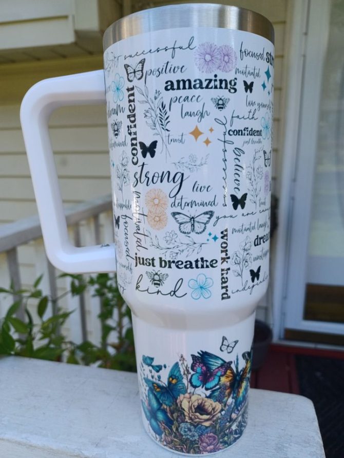 Affirmations Custom Stanley Quencher 40Oz Stainless Steel Tumbler - Image 4