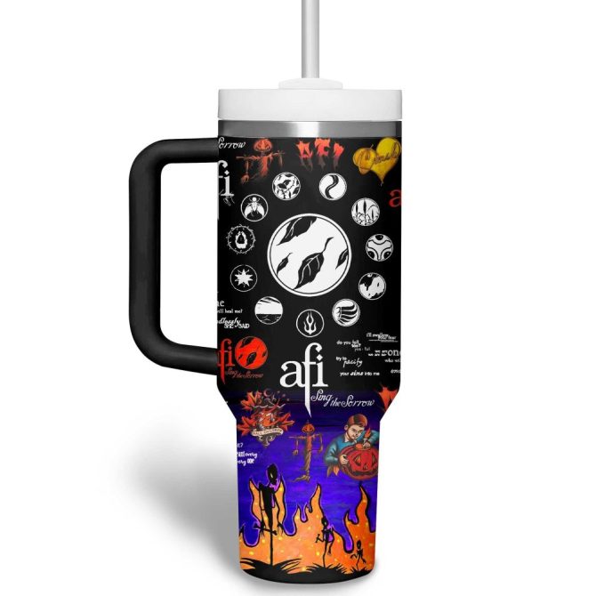 Afi Music Custom Stanley Quencher 40Oz Stainless Steel Tumbler With Handle - Image 3