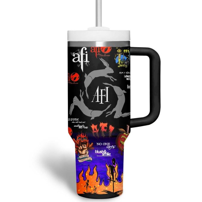Afi Music Custom Stanley Quencher 40Oz Stainless Steel Tumbler With Handle - Image 2