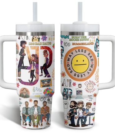 Ajr Music Custom Stanley Quencher 40Oz Stainless Steel Tumbler With Handle