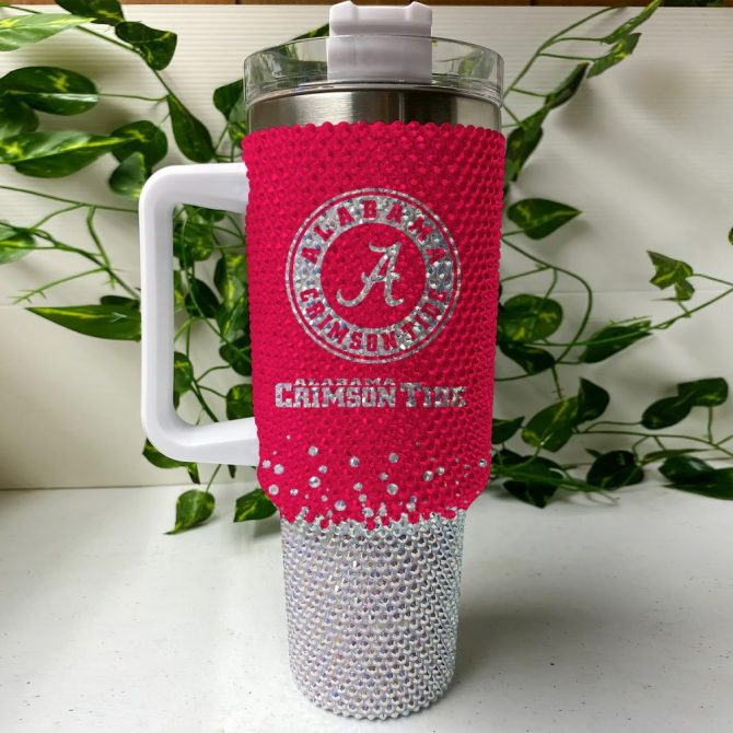 Alabama Crimson Tide Ncaa Custom Stanley Quencher 40Oz Stainless Steel Tumbler With Handle - Image 3
