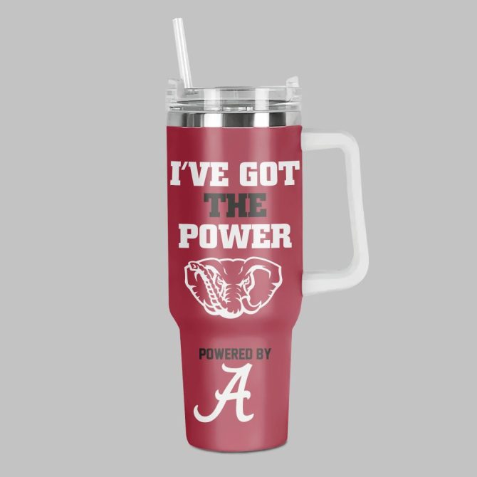 Alabama Crimson Tide Ncaa Custom Stanley Quencher 40Oz Stainless Steel Tumbler With Handle - Image 3