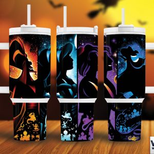 Aladdin Disney Cartoon Custom Stanley Quencher 40Oz Stainless Steel Tumbler With Handle