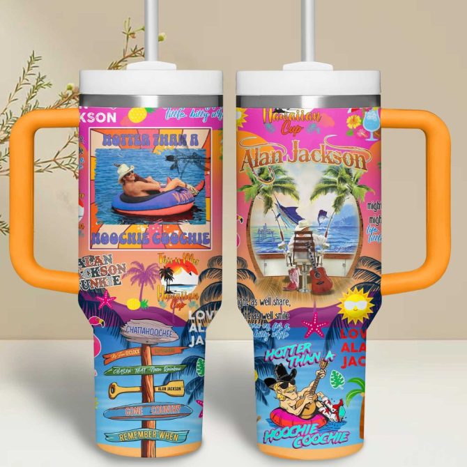 Alan Jackson Music Custom Stanley Quencher 40Oz Stainless Steel Tumbler - Image 3