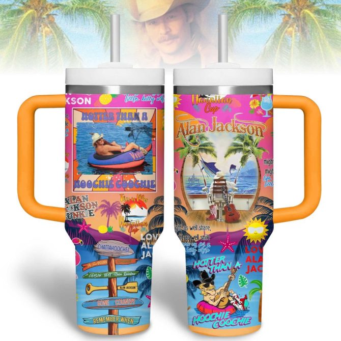 Alan Jackson Music Custom Stanley Quencher 40Oz Stainless Steel Tumbler