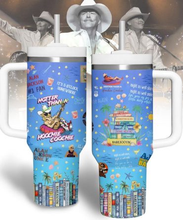 Alan Jackson Music Custom Stanley Quencher 40Oz Stainless Steel Tumbler