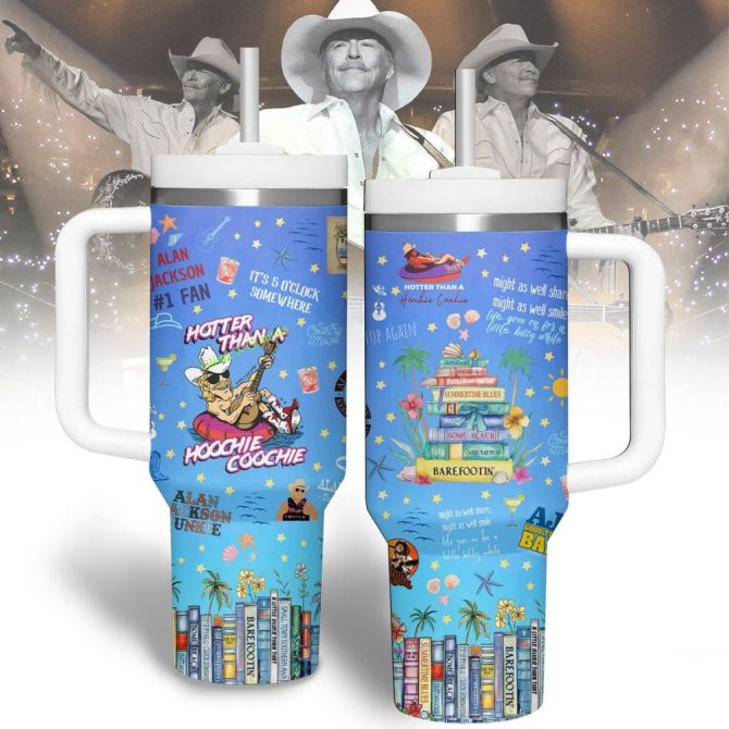 Alan Jackson Music Custom Stanley Quencher 40Oz Stainless Steel Tumbler