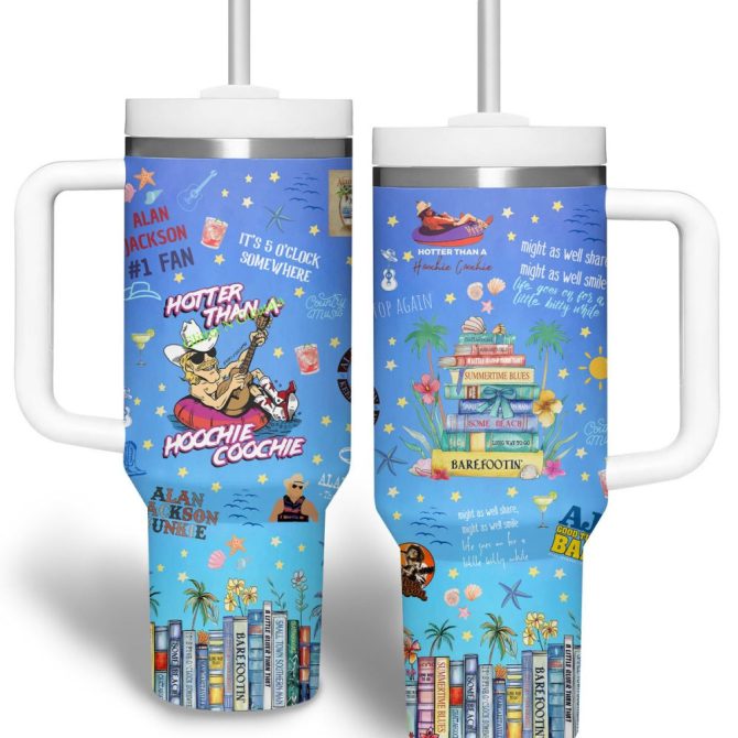 Alan Jackson Music Custom Stanley Quencher 40Oz Stainless Steel Tumbler - Image 3