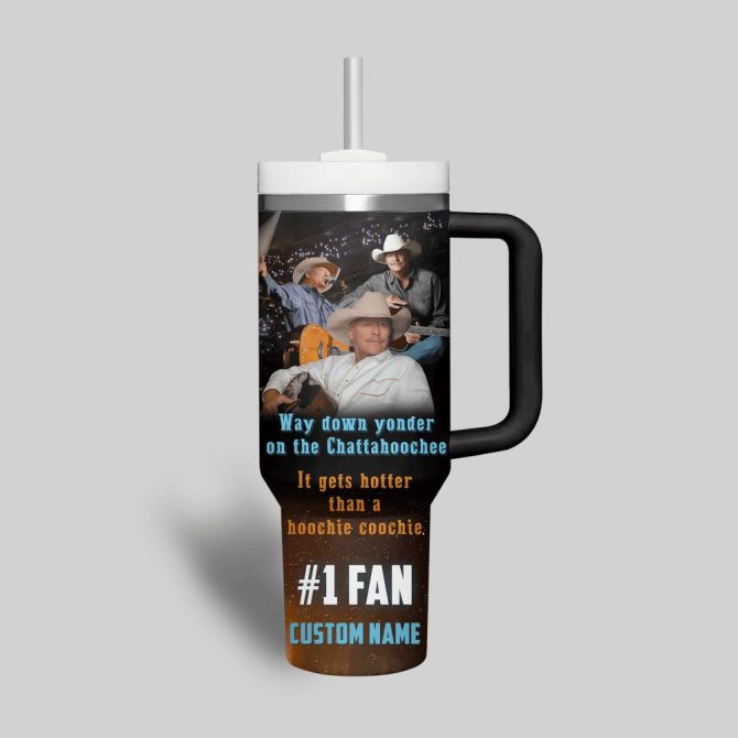 Alan Jackson Music Custom Stanley Quencher 40Oz Stainless Steel Tumbler With Handle - Image 4