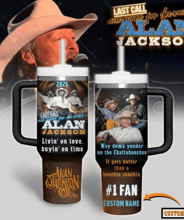 Alan Jackson Music Custom Stanley Quencher 40Oz Stainless Steel Tumbler With Handle