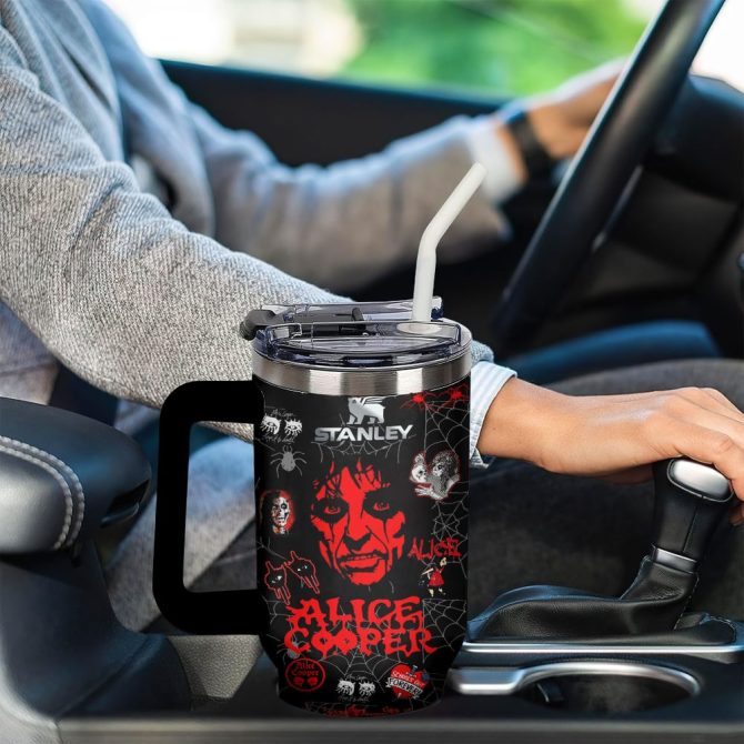 Alice Cooper Muisc Custom Stanley Quencher 40Oz Stainless Steel Tumbler With Handle - Image 7