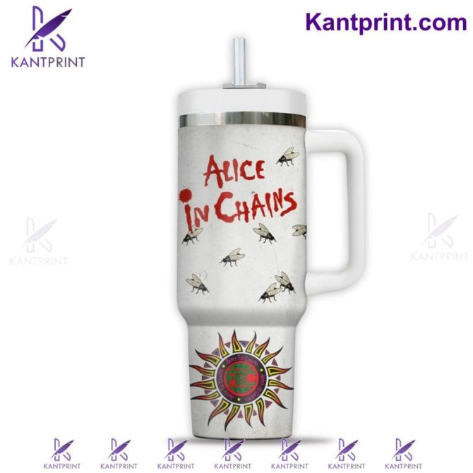 Alice In Chains Jar Of Flies Music Custom Stanley Quencher 40Oz Stainless Steel Tumbler With Handle - Image 3