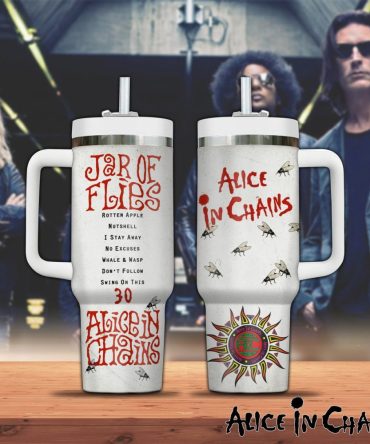 Alice In Chains Music Custom Stanley Quencher 40Oz Stainless Steel Tumbler
