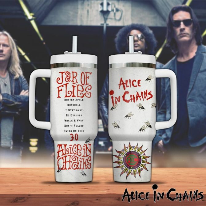 Alice In Chains Music Custom Stanley Quencher 40Oz Stainless Steel Tumbler