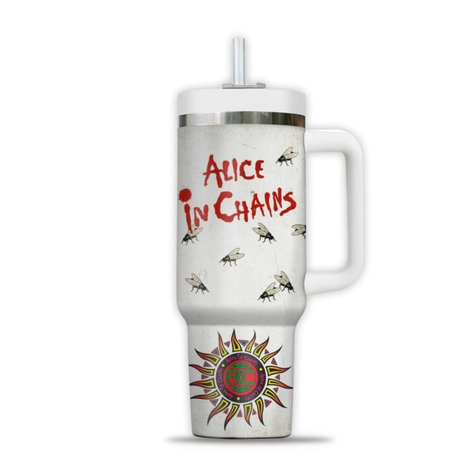 Alice In Chains Music Custom Stanley Quencher 40Oz Stainless Steel Tumbler - Image 3