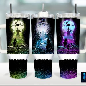 Alice In Wonderland Disney Cartoon Custom Stanley Quencher 40Oz Stainless Steel Tumbler With Handle