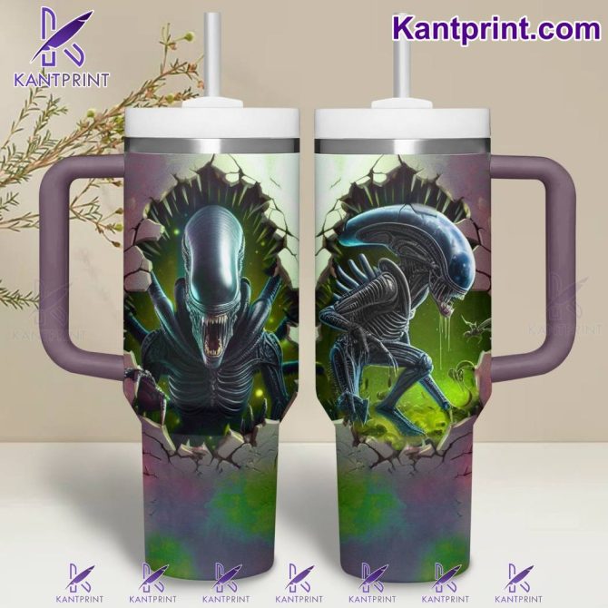 Alien Broken Movies Custom Stanley Quencher 40Oz Stainless Steel Tumbler With Handle - Image 2