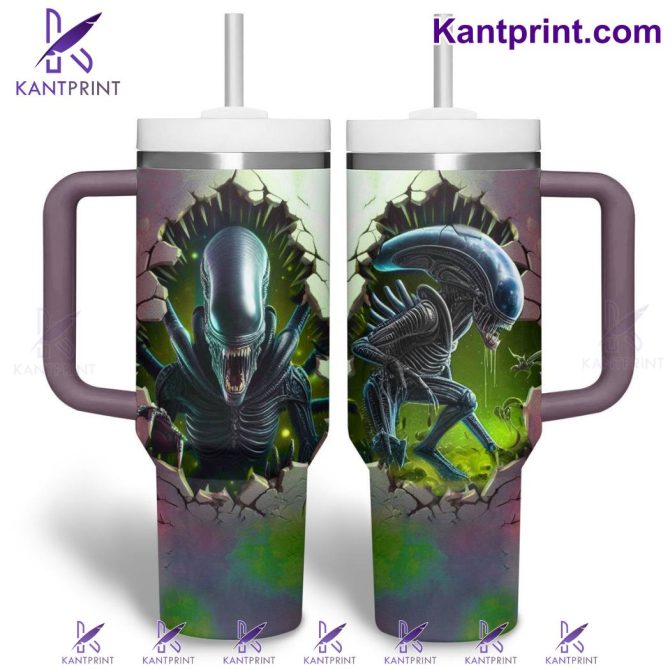 Alien Broken Movies Custom Stanley Quencher 40Oz Stainless Steel Tumbler With Handle - Image 3