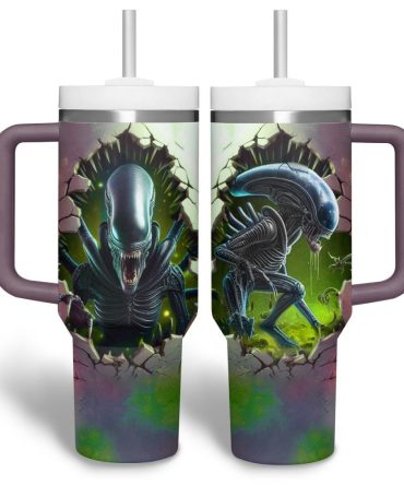 Alien Movies Custom Stanley Quencher 40Oz Stainless Steel Tumbler
