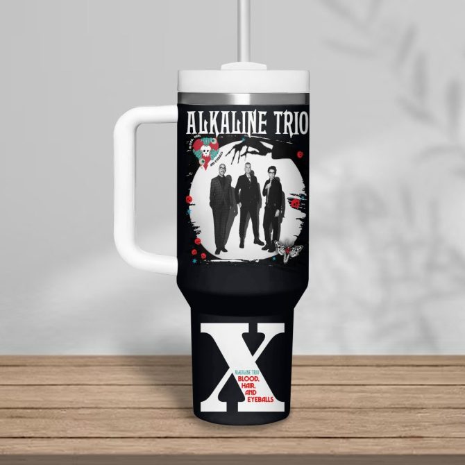 Alkaline Trio Music Custom Stanley Quencher 40Oz Stainless Steel Tumbler - Image 2