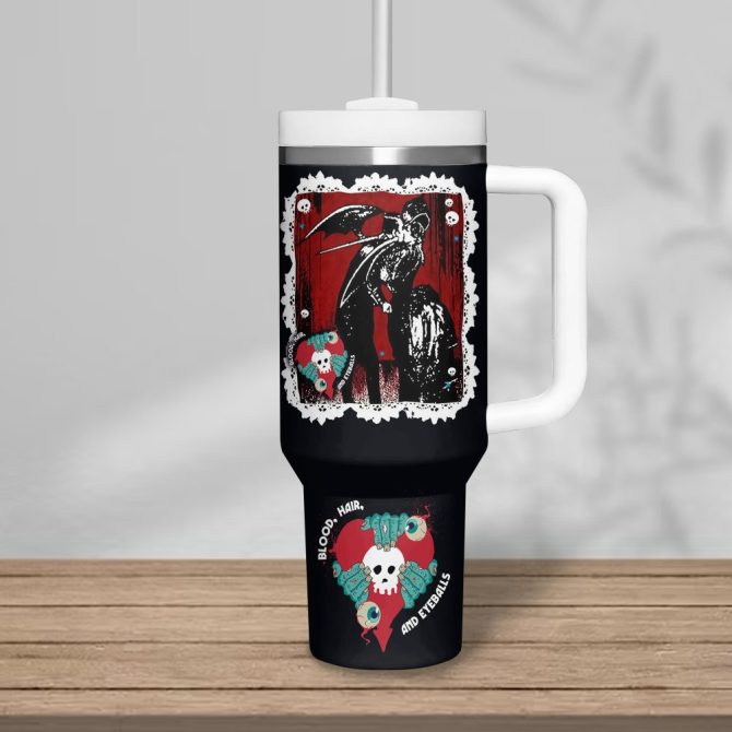 Alkaline Trio Music Custom Stanley Quencher 40Oz Stainless Steel Tumbler - Image 3