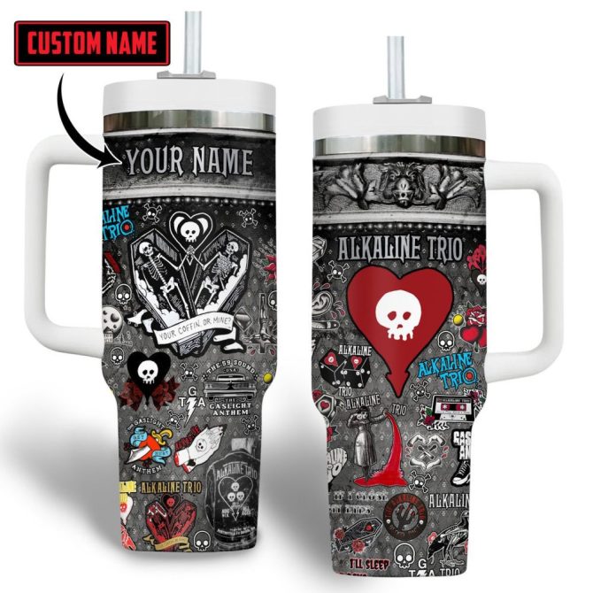 Alkaline Trio Music Custom Stanley Quencher 40Oz Stainless Steel Tumbler