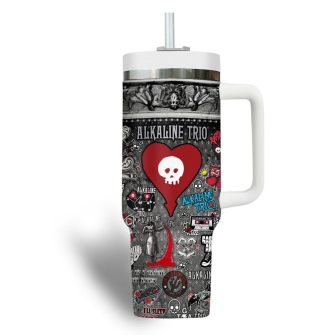 Alkaline Trio Music Custom Stanley Quencher 40Oz Stainless Steel Tumbler - Image 2