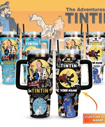 The Adventure Of Tintin Movies Custom Stanley Quencher 40Oz Stainless Steel Tumbler With Handle