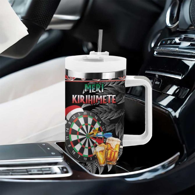 All I Want For Christmas Is Darts New Zealand Custom Stanley Quencher 40Oz Stainless Steel Tumbler With Handle - Image 8