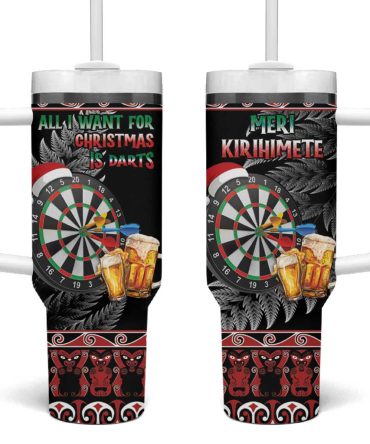 All I Want For Christmas Is Darts New Zealand Custom Stanley Quencher 40Oz Stainless Steel Tumbler With Handle
