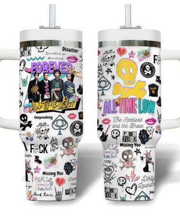 All Time Low Music Custom Stanley Quencher 40Oz Stainless Steel Tumbler