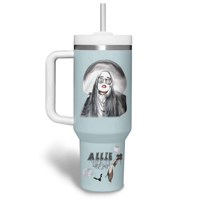 Allie X Music Custom Stanley Quencher 40Oz Stainless Steel Tumbler - Image 2