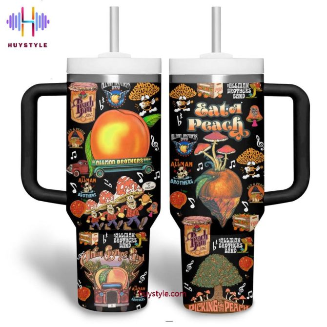 Allman Brothers Band Music Custom Stanley Quencher 40Oz Stainless Steel Tumbler With Handle