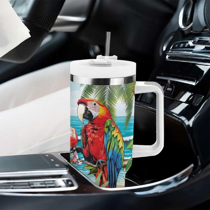 Aloha Hawaii Christmas It #8217;S 5 O #8217;Clock Somewhere Custom Stanley Quencher 40Oz Stainless Steel Tumbler With Handle - Image 8