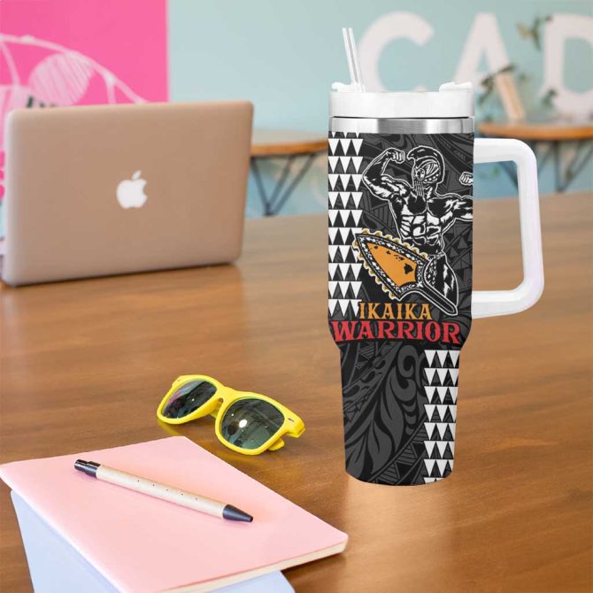 Aloha Ikaika Warrior Helmet Custom Stanley Quencher 40Oz Stainless Steel Tumbler With Handle - Image 5